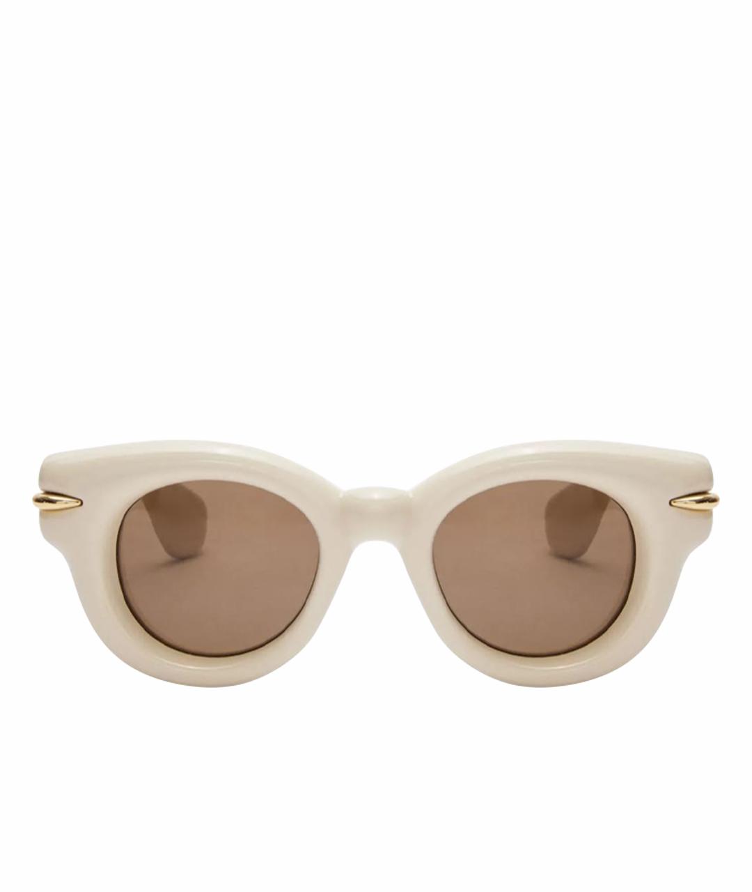 LOEWE Бежевые пластиковые солнцезащитные очки, фото 1