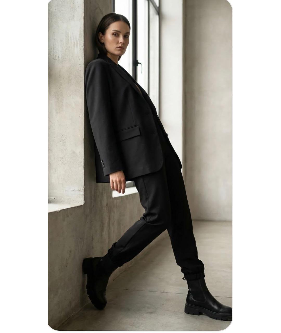 TWIN-SET Черные прямые брюки, фото 2