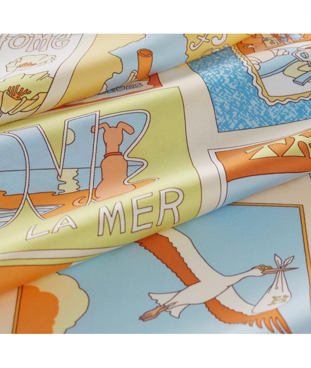 HERMES Мульти шелковый платок, фото 2