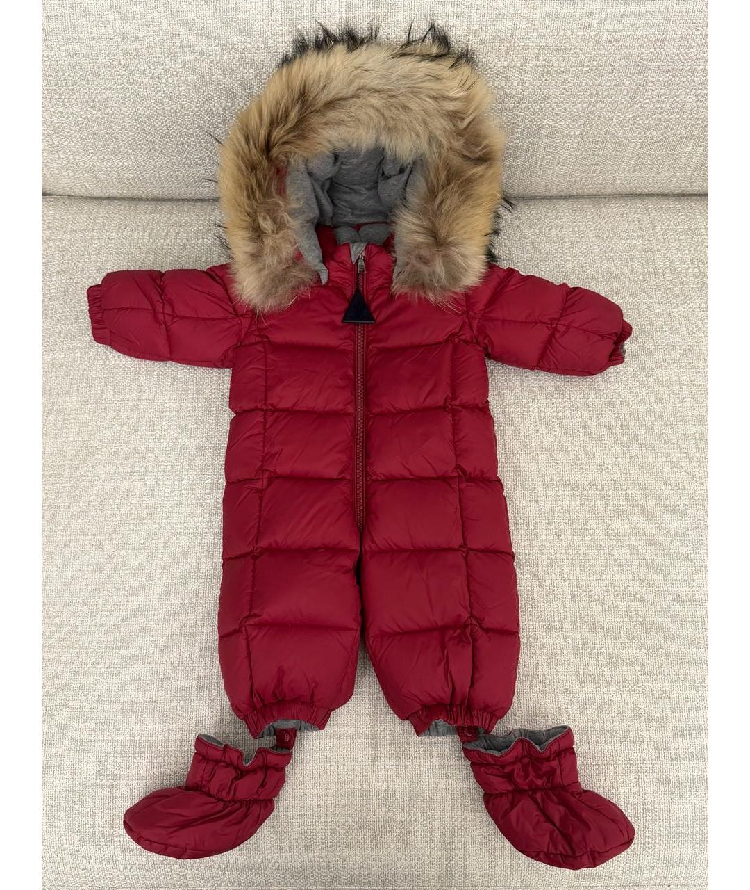 MONCLER Красный комбинезон, фото 3