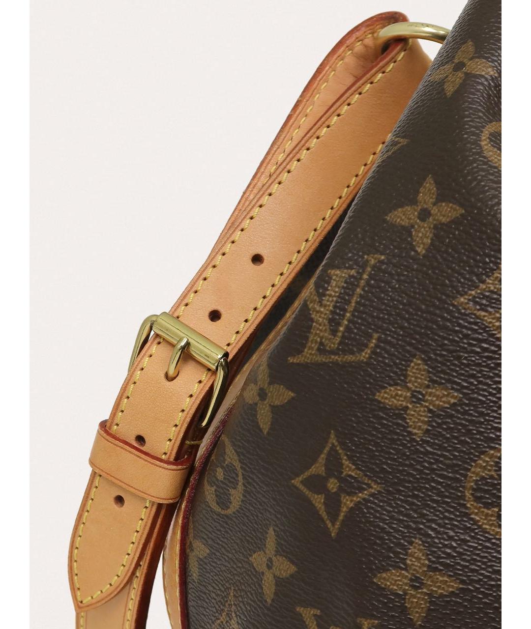 LOUIS VUITTON Коричневая кожаная сумка через плечо, фото 7