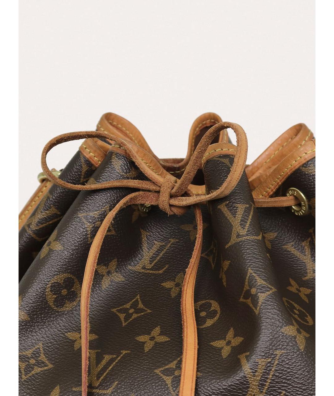 LOUIS VUITTON Коричневая кожаная сумка через плечо, фото 6