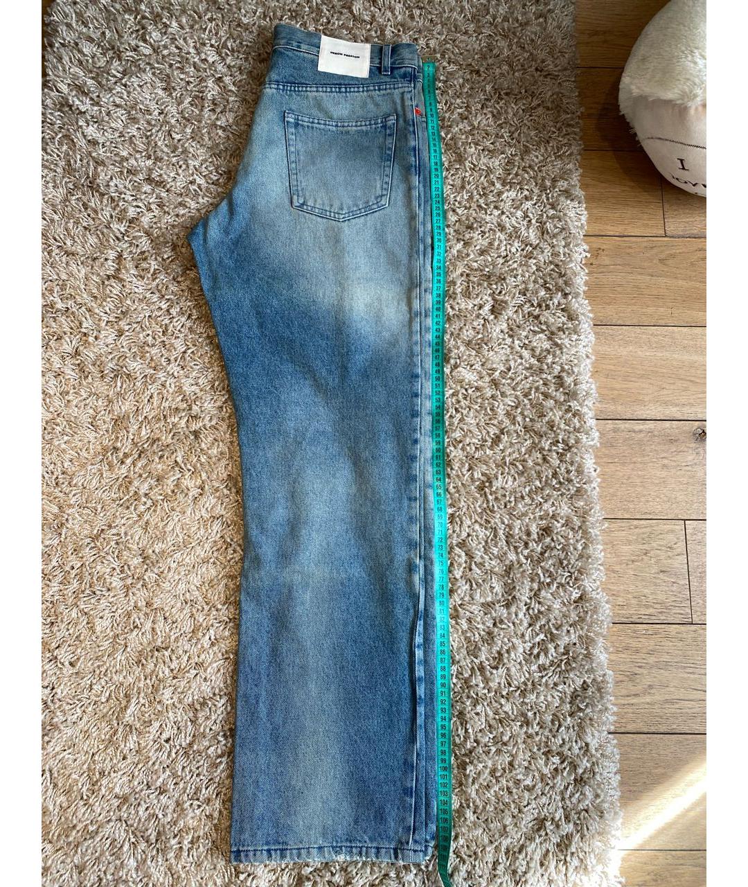 HERON PRESTON Синие хлопковые прямые джинсы, фото 6