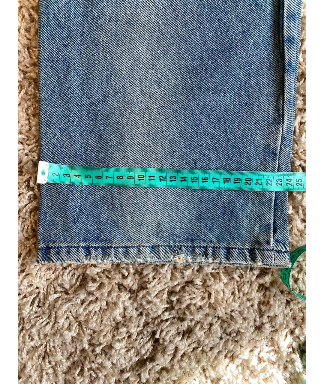 HERON PRESTON Синие хлопковые прямые джинсы, фото 7