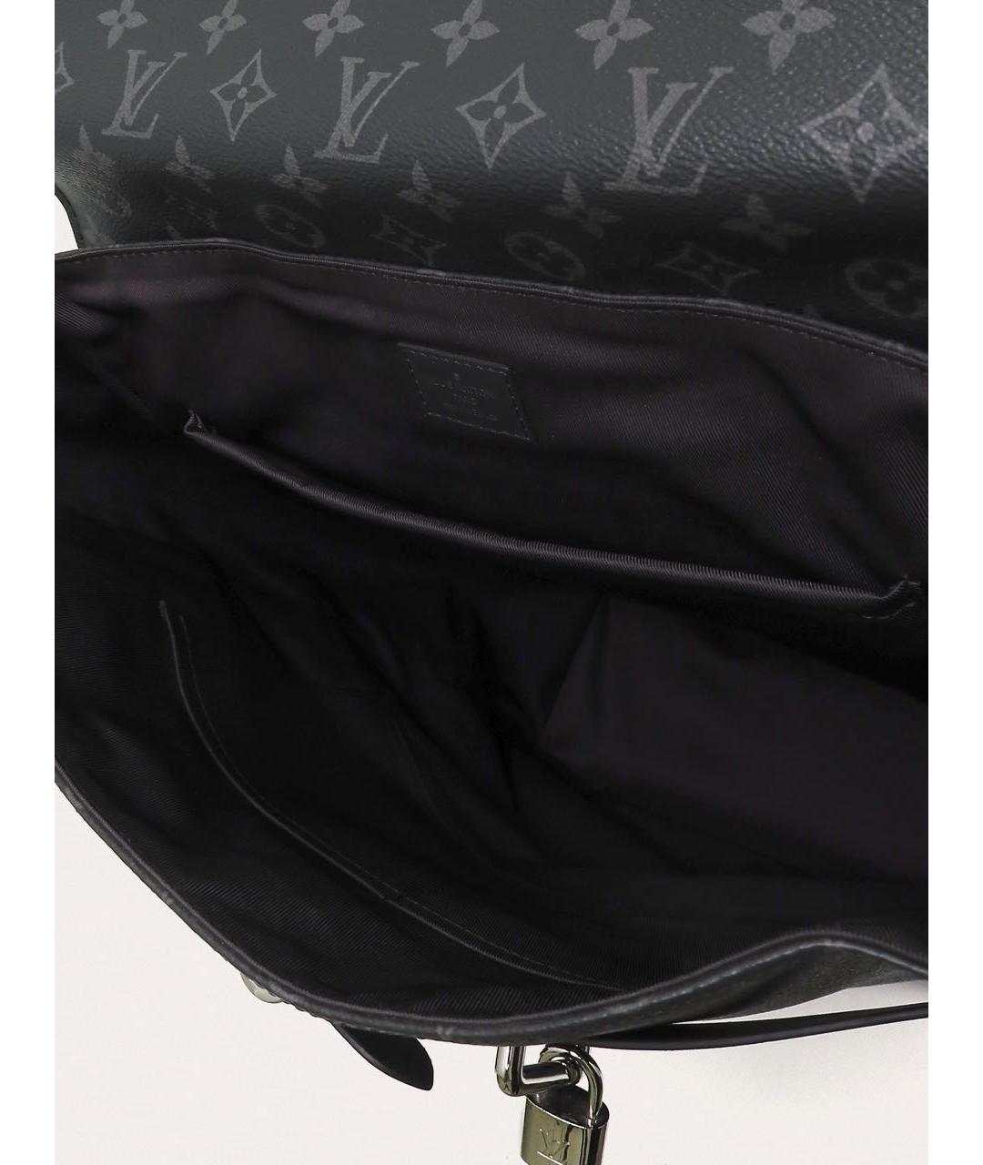 LOUIS VUITTON Черный кожаный рюкзак, фото 4