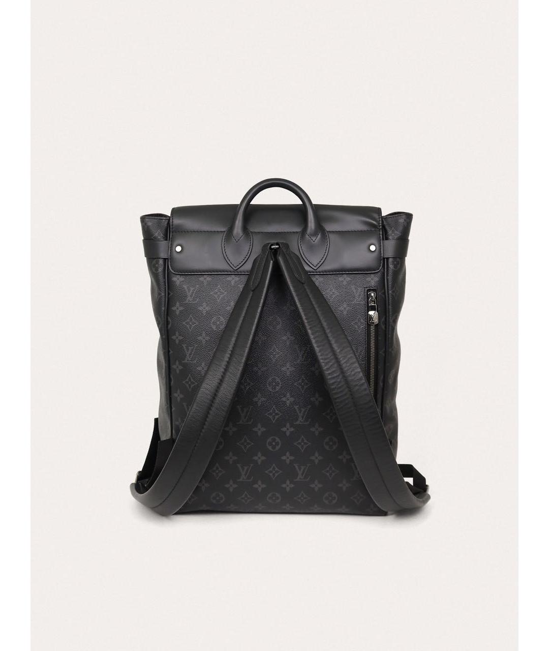 LOUIS VUITTON Черный кожаный рюкзак, фото 3