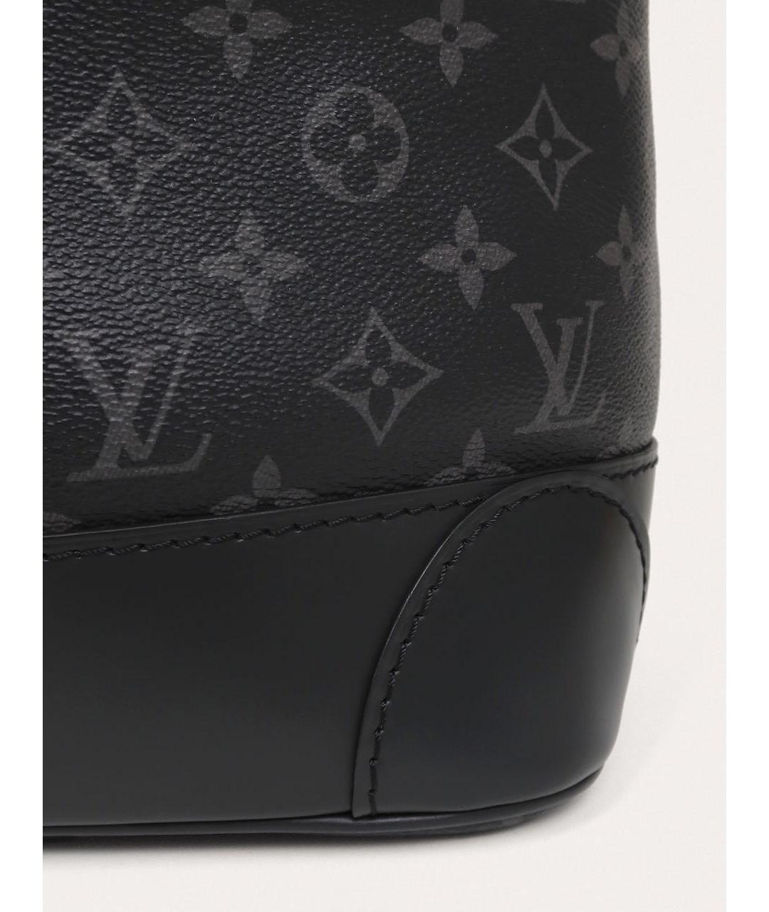 LOUIS VUITTON Черный кожаный рюкзак, фото 6