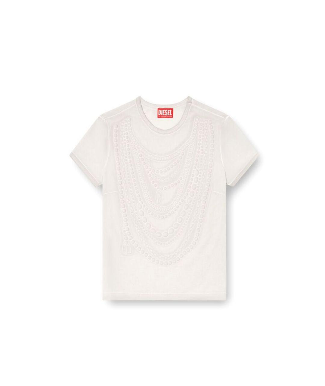 DIESEL Серая хлопко-эластановая футболка, фото 6