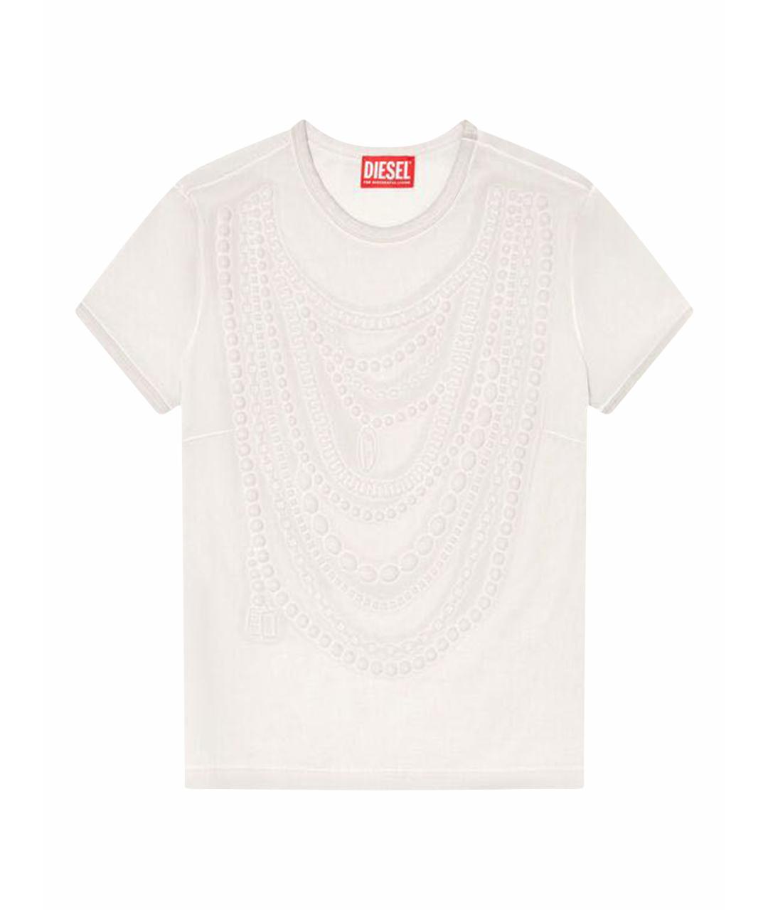 DIESEL Серая хлопко-эластановая футболка, фото 1