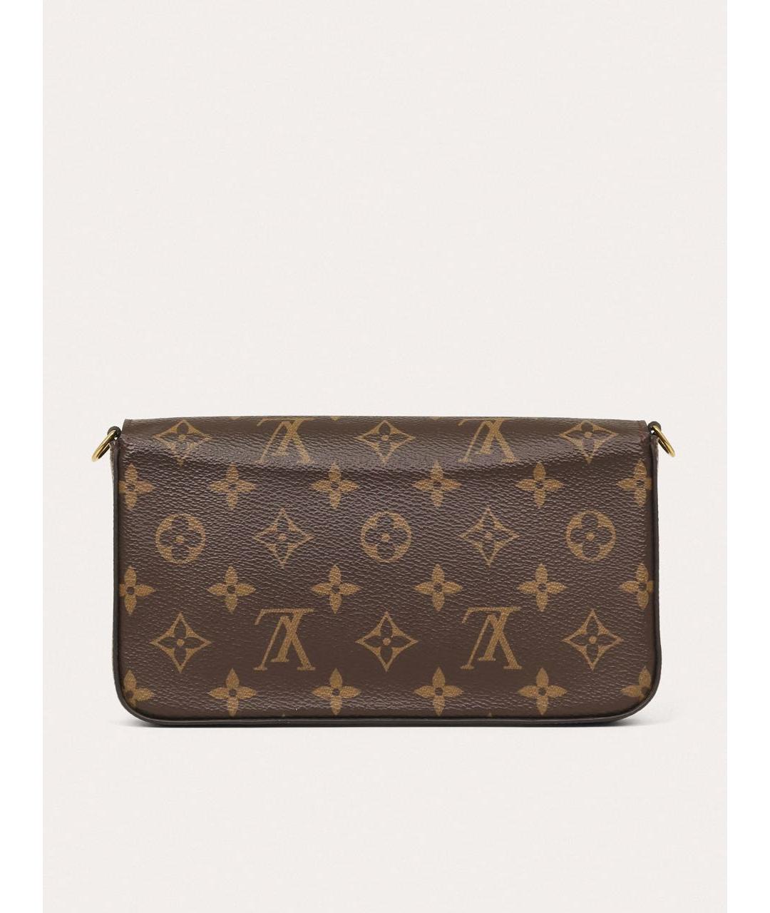 LOUIS VUITTON Коричневая кожаная сумка через плечо, фото 3