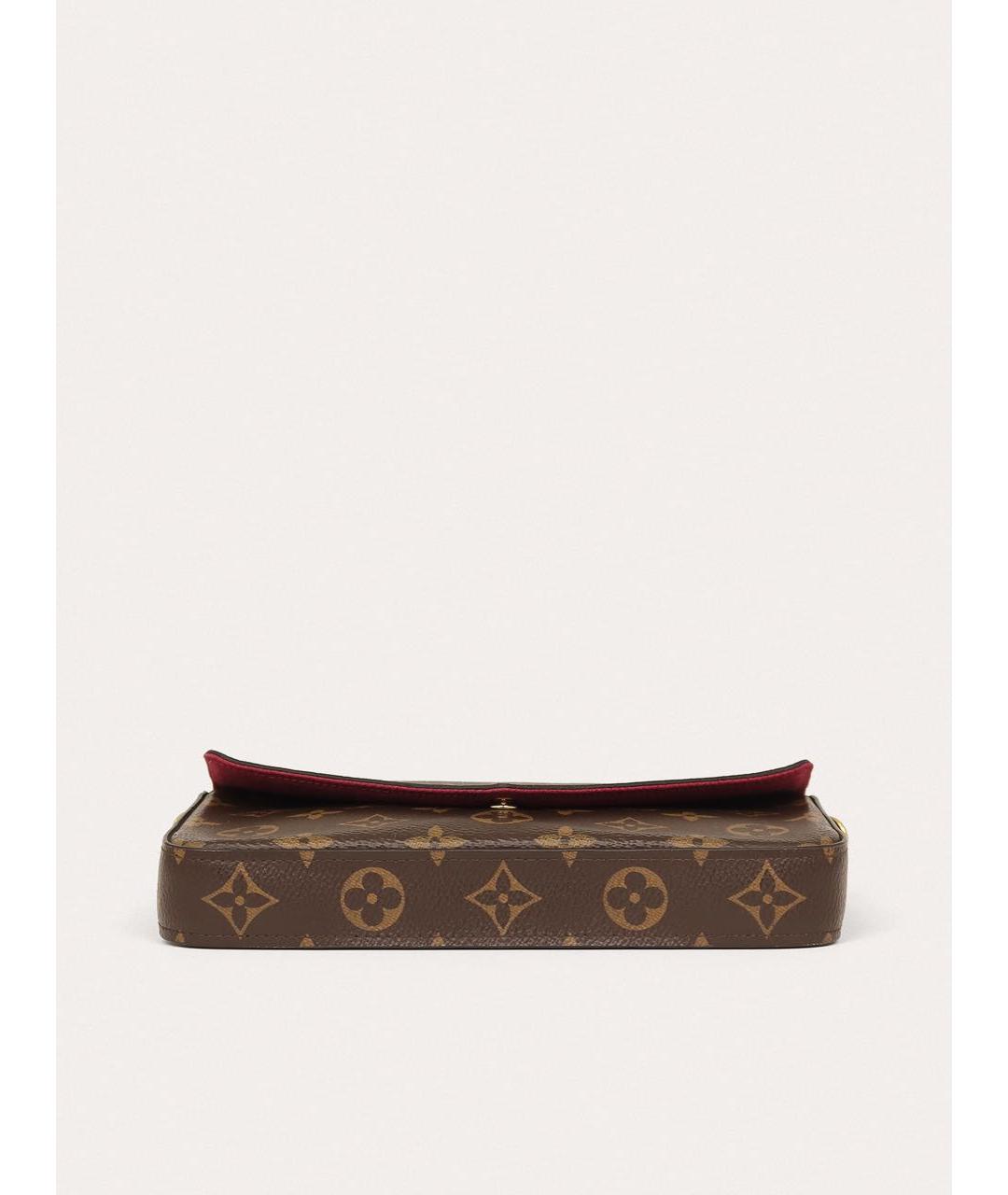 LOUIS VUITTON Коричневая кожаная сумка через плечо, фото 4