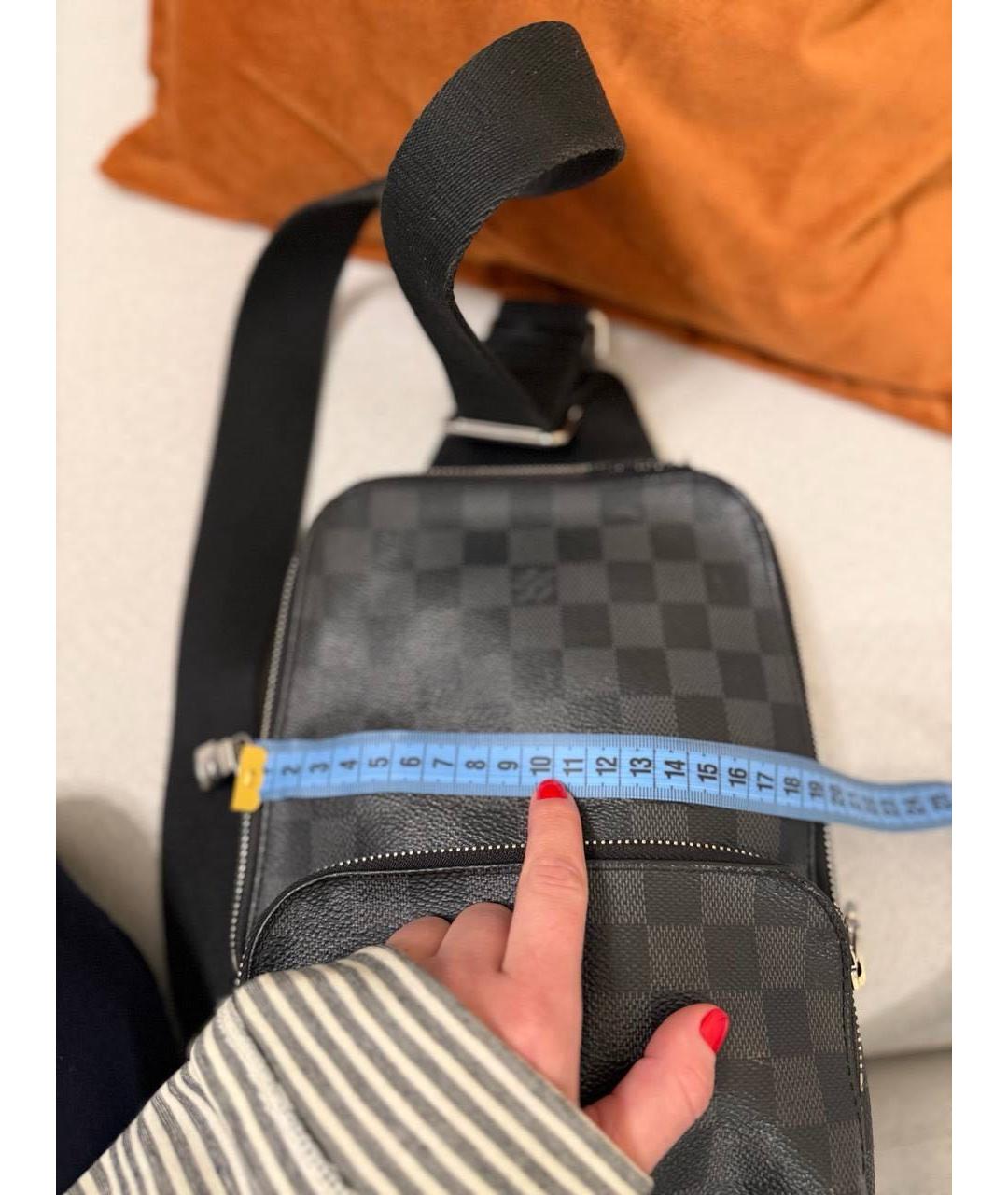 LOUIS VUITTON Черная кожаная дорожная/спортивная сумка, фото 6