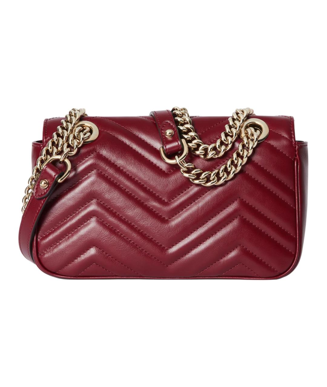 GUCCI Бордовая кожаная сумка через плечо, фото 4