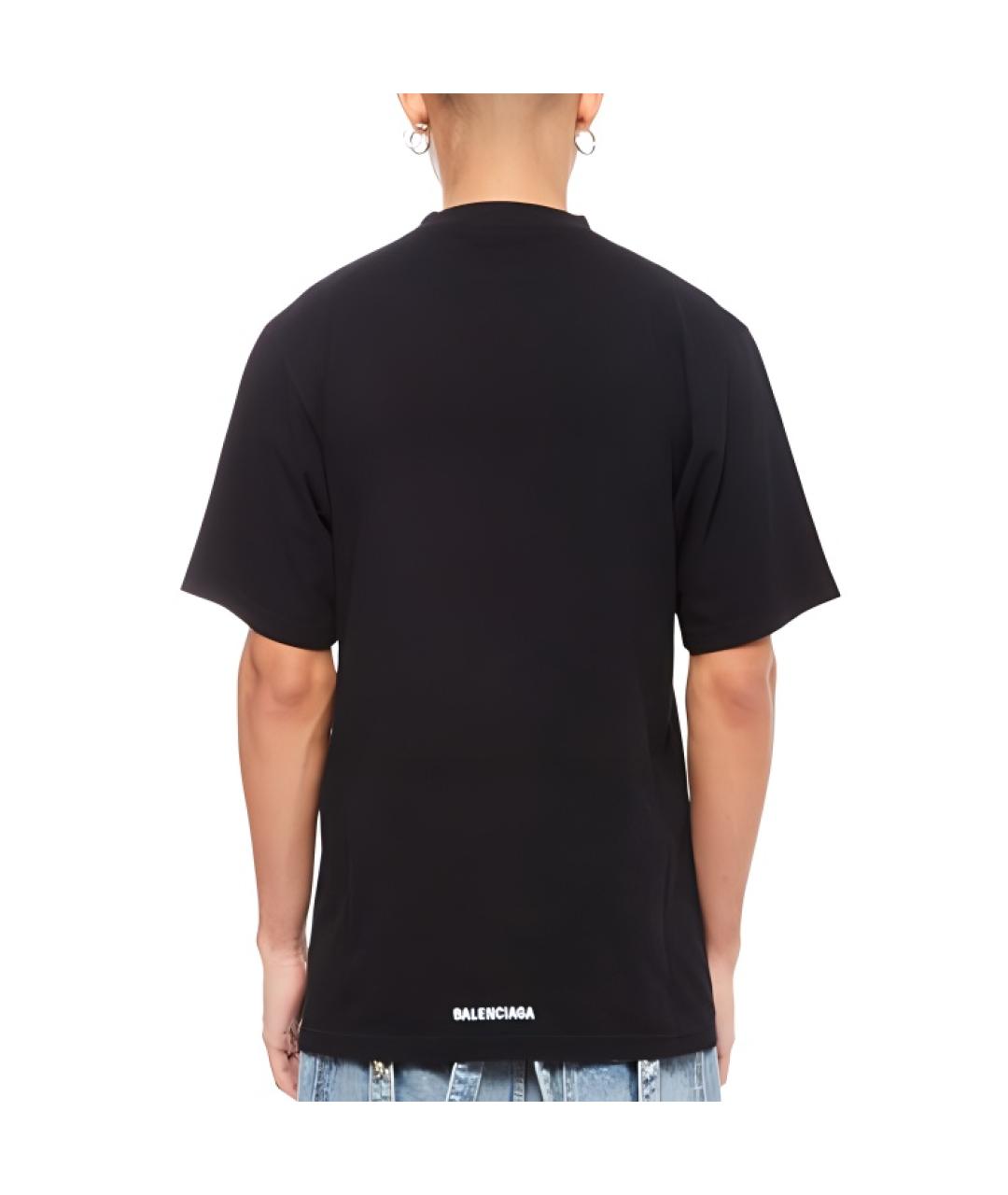 BALENCIAGA Черная футболка, фото 4