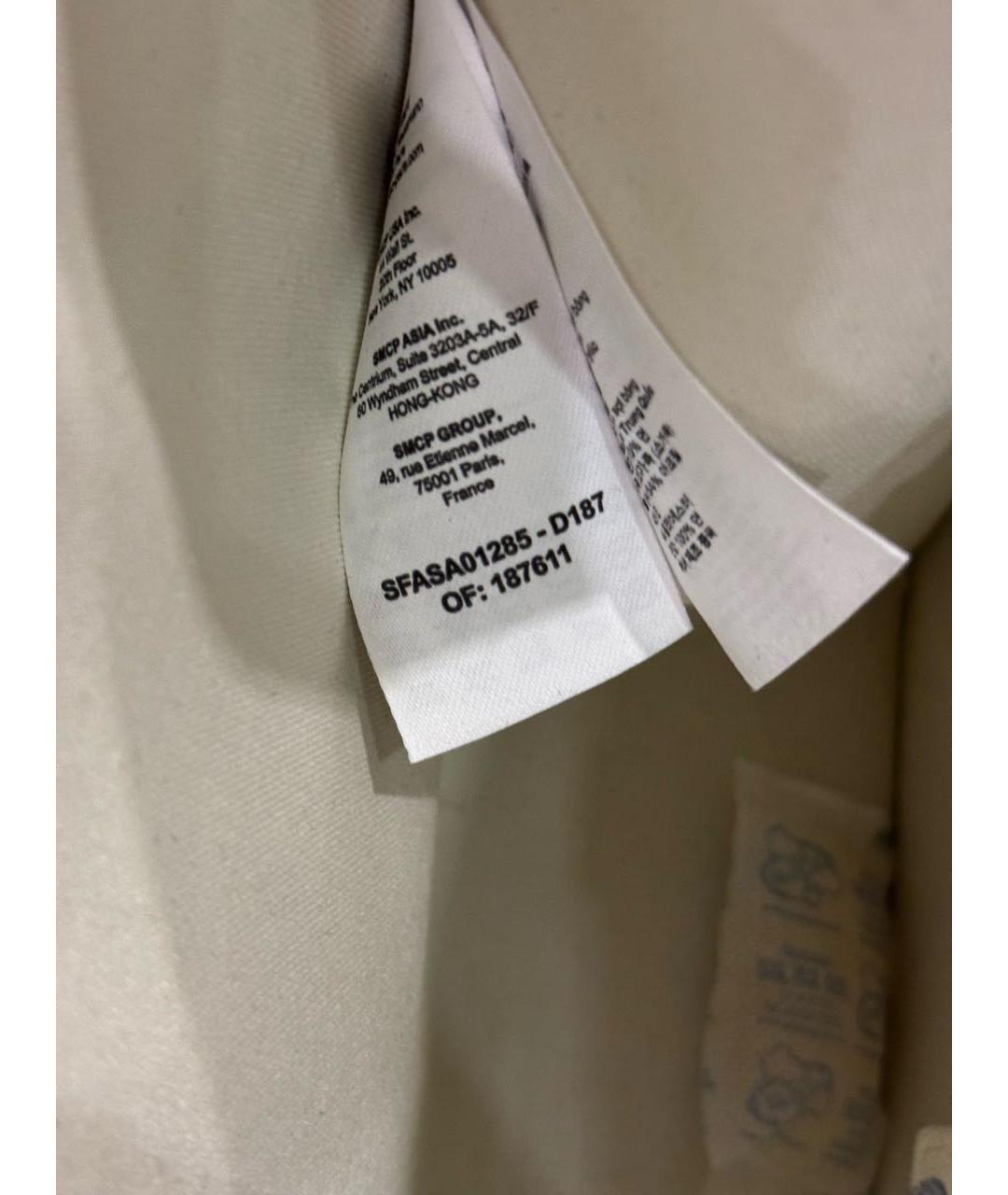 SANDRO Белая хлопковая сумка тоут, фото 7