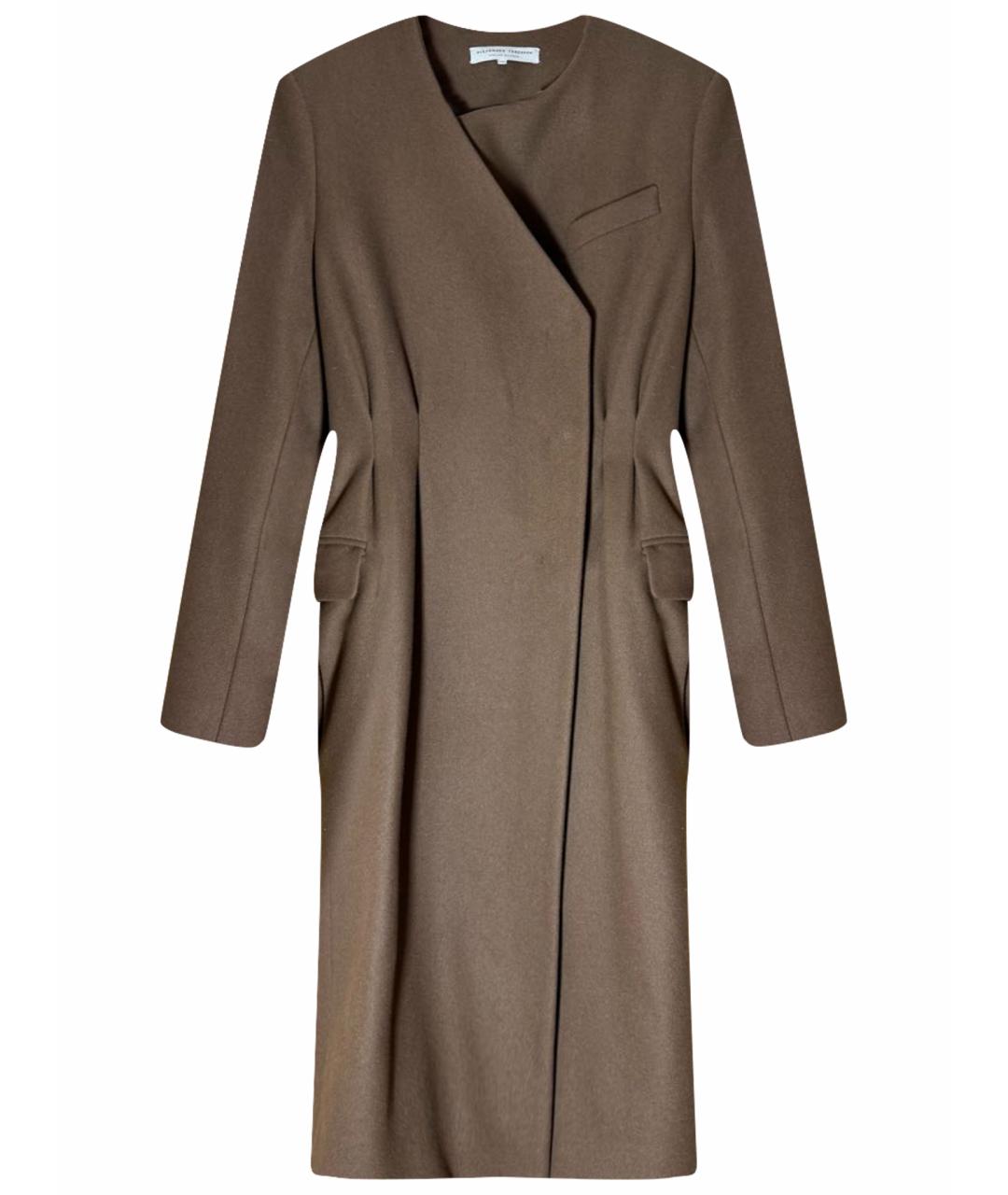 ALEXANDER TEREKHOV Коричневое шерстяное пальто, фото 1