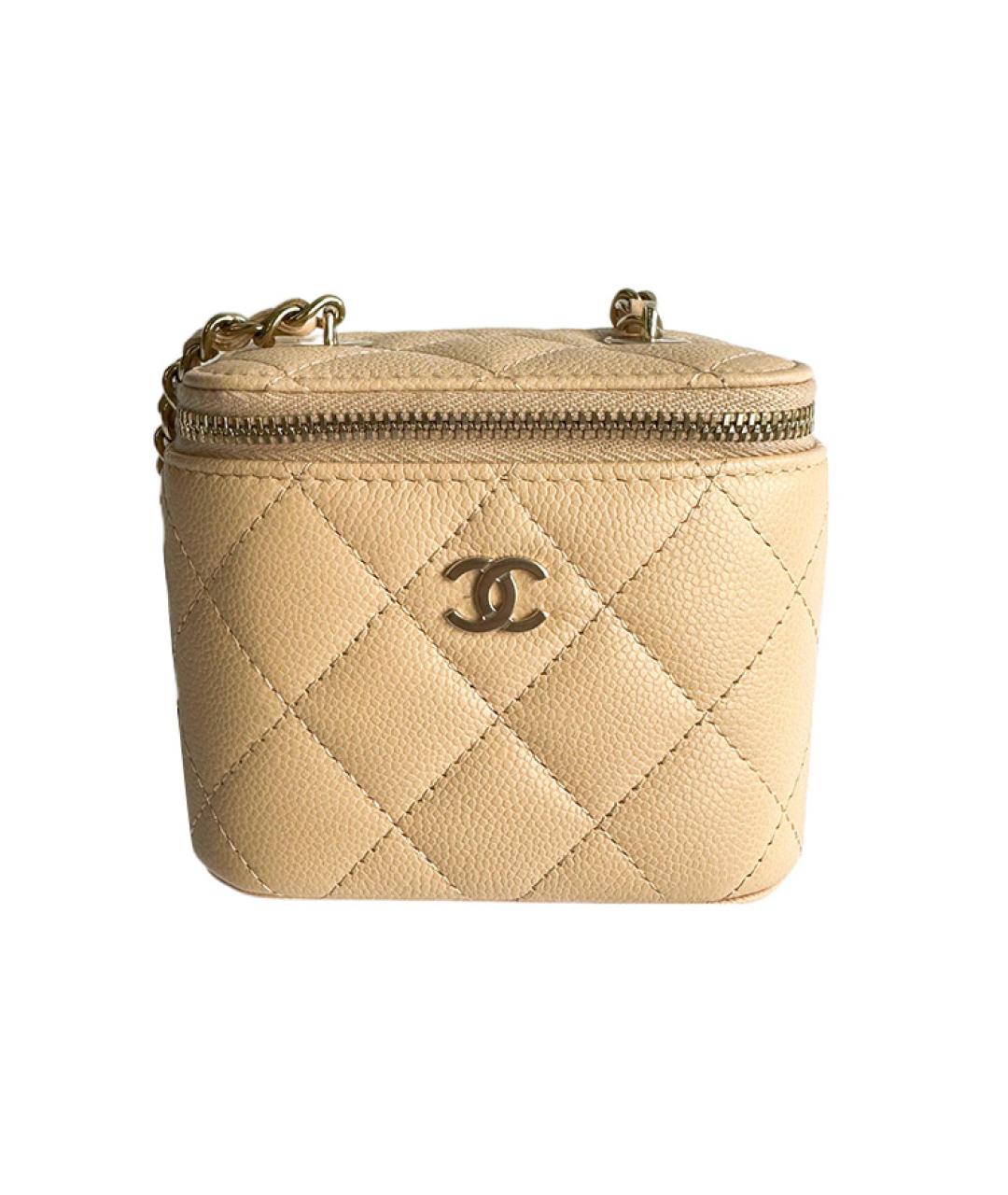 CHANEL Бежевая сумка через плечо, фото 6