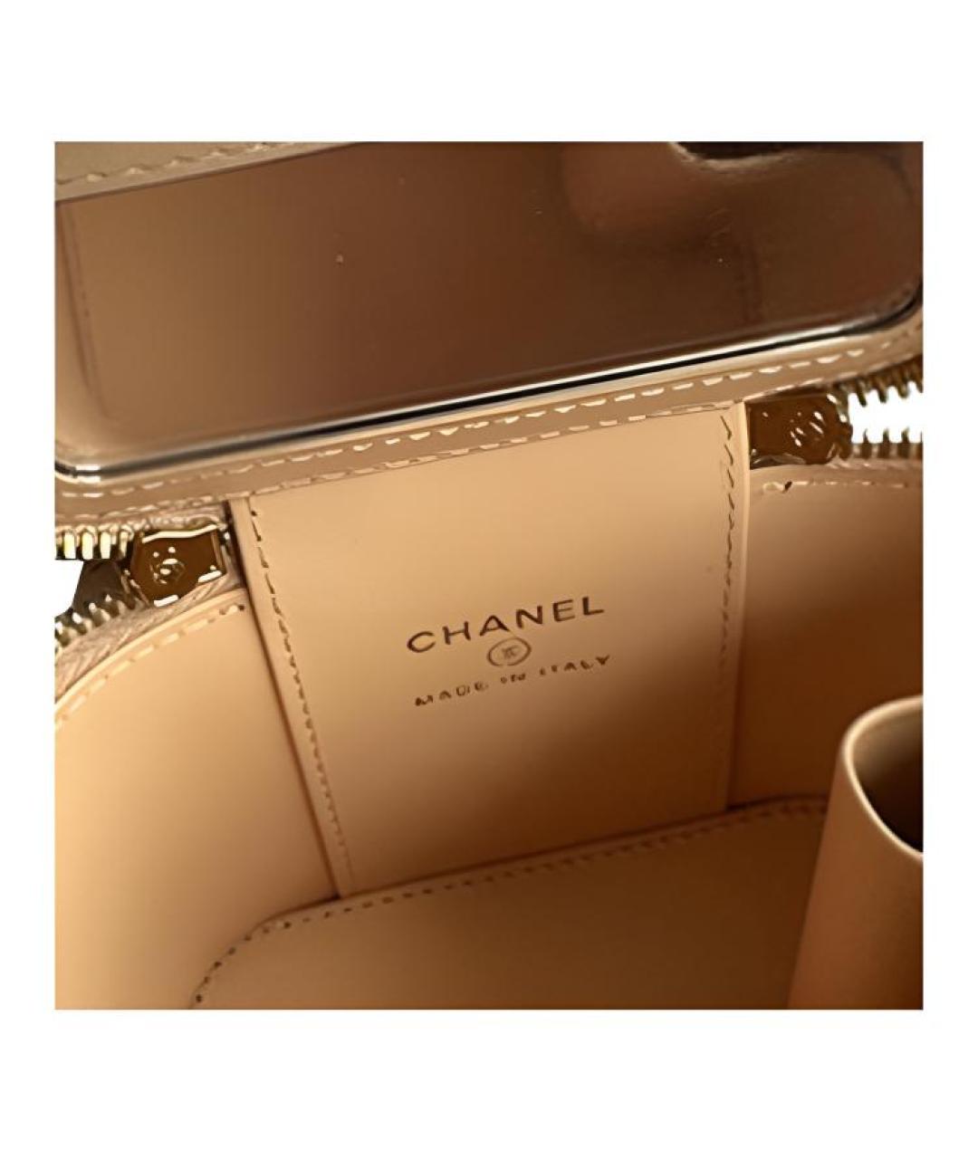 CHANEL Бежевая сумка через плечо, фото 5