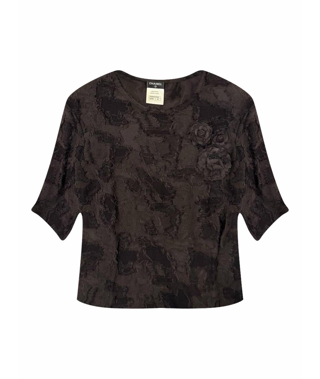 CHANEL Черная хлопковая майка, фото 1