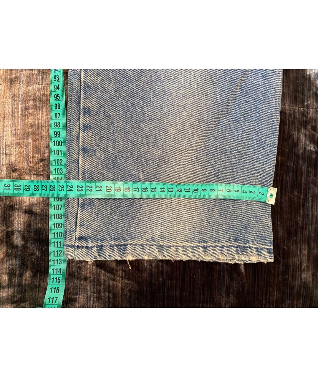 HERON PRESTON Голубые хлопковые прямые джинсы, фото 6