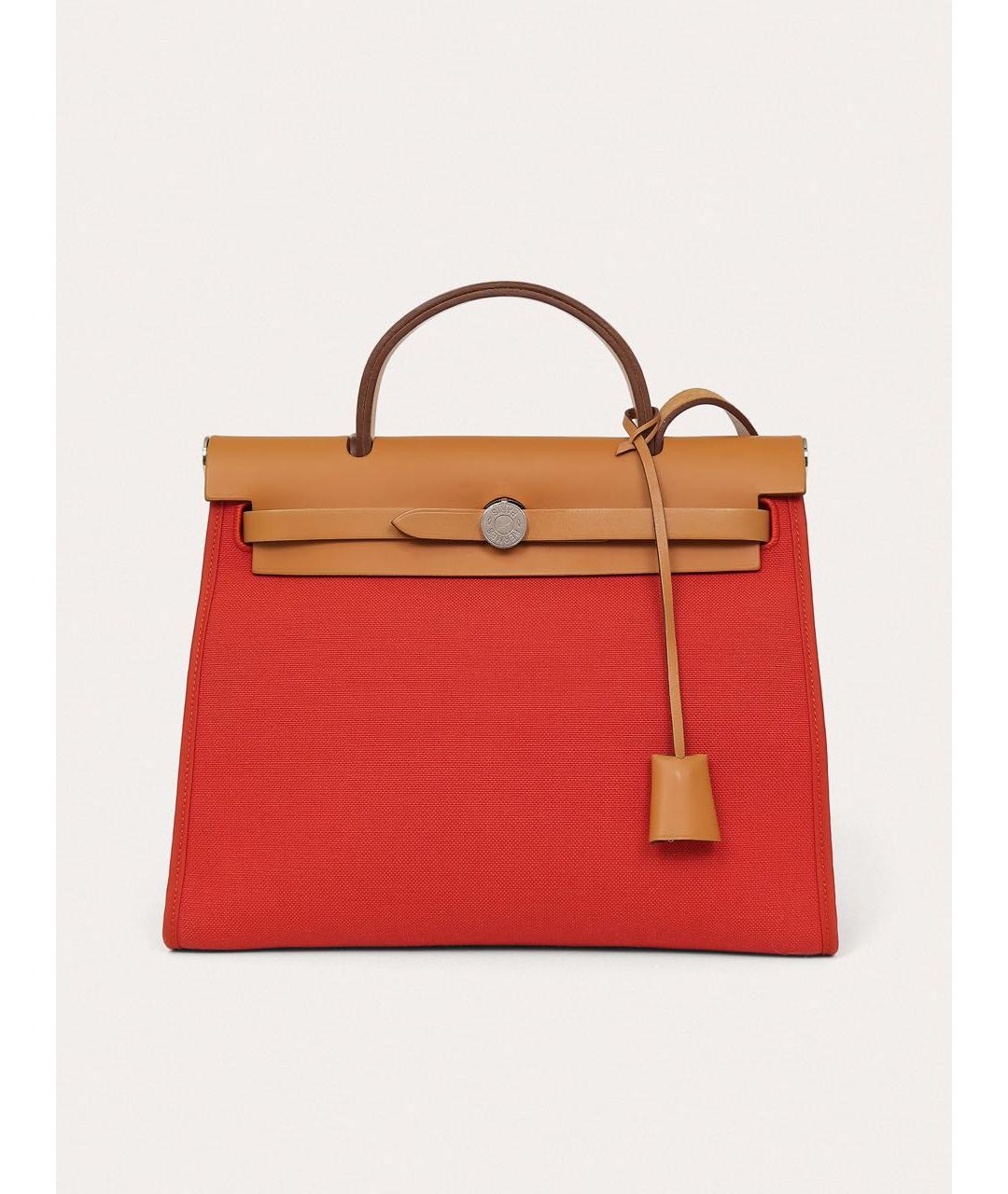 HERMES Красная кожаная сумка через плечо, фото 9