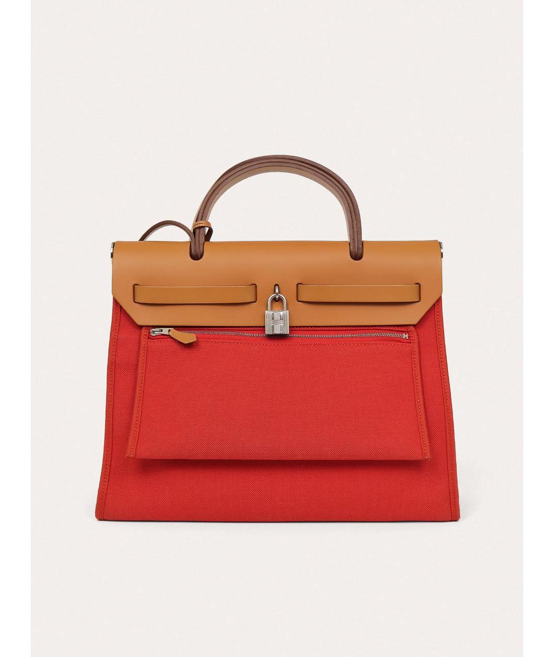 HERMES Красная кожаная сумка через плечо, фото 3