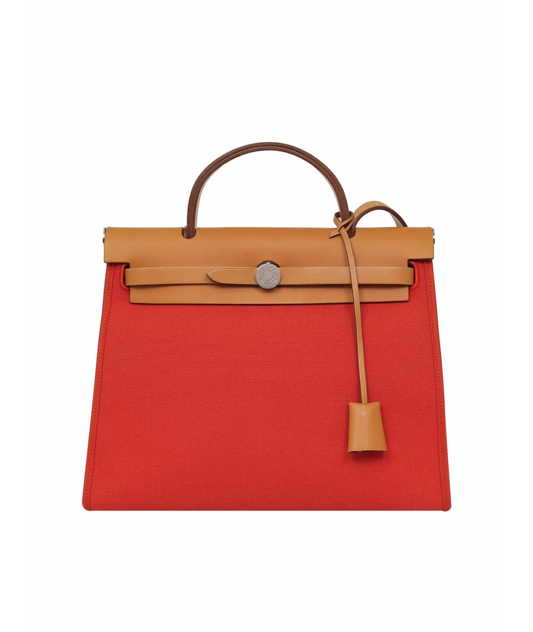 HERMES Красная кожаная сумка через плечо, фото 1