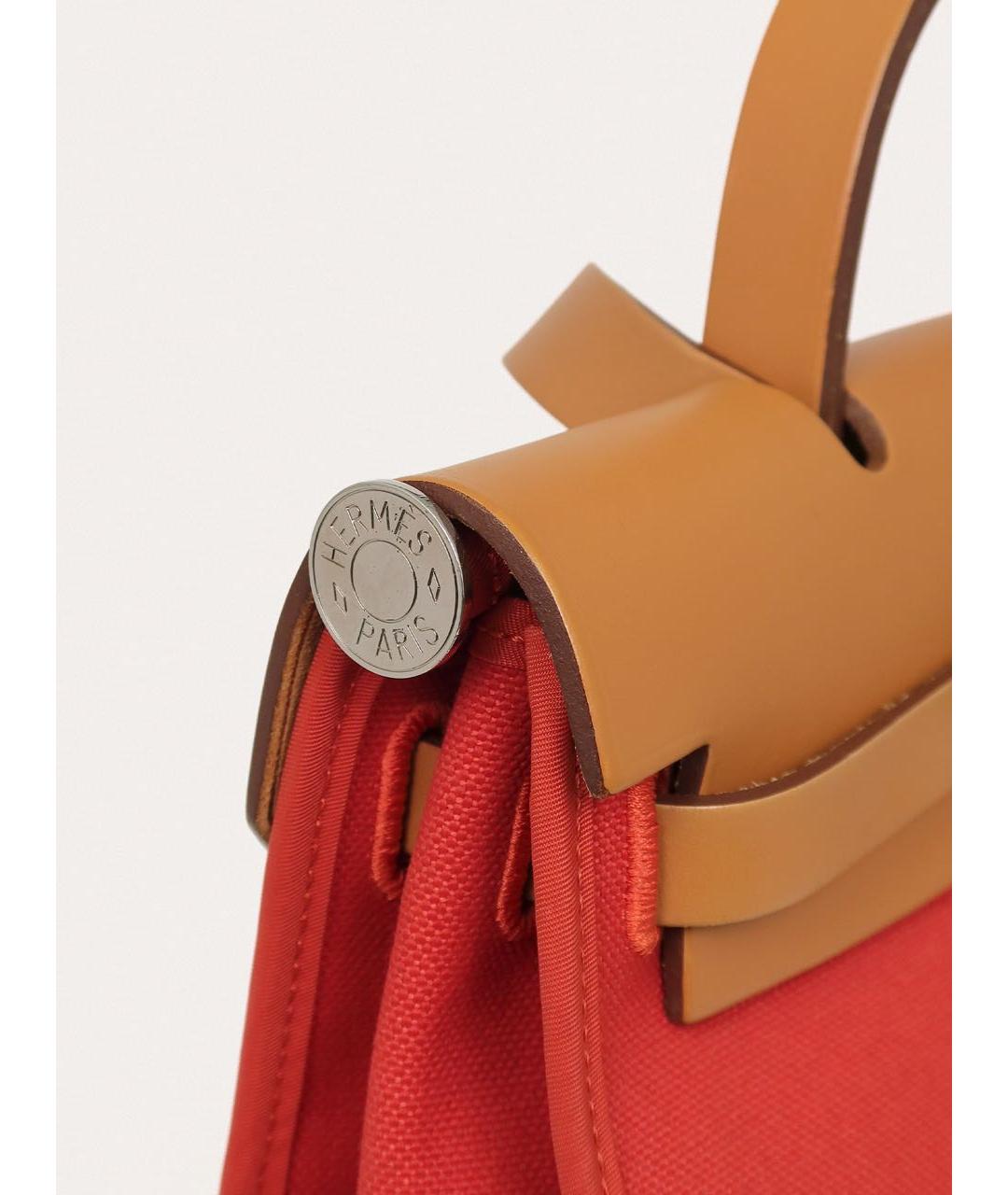 HERMES Красная кожаная сумка через плечо, фото 6