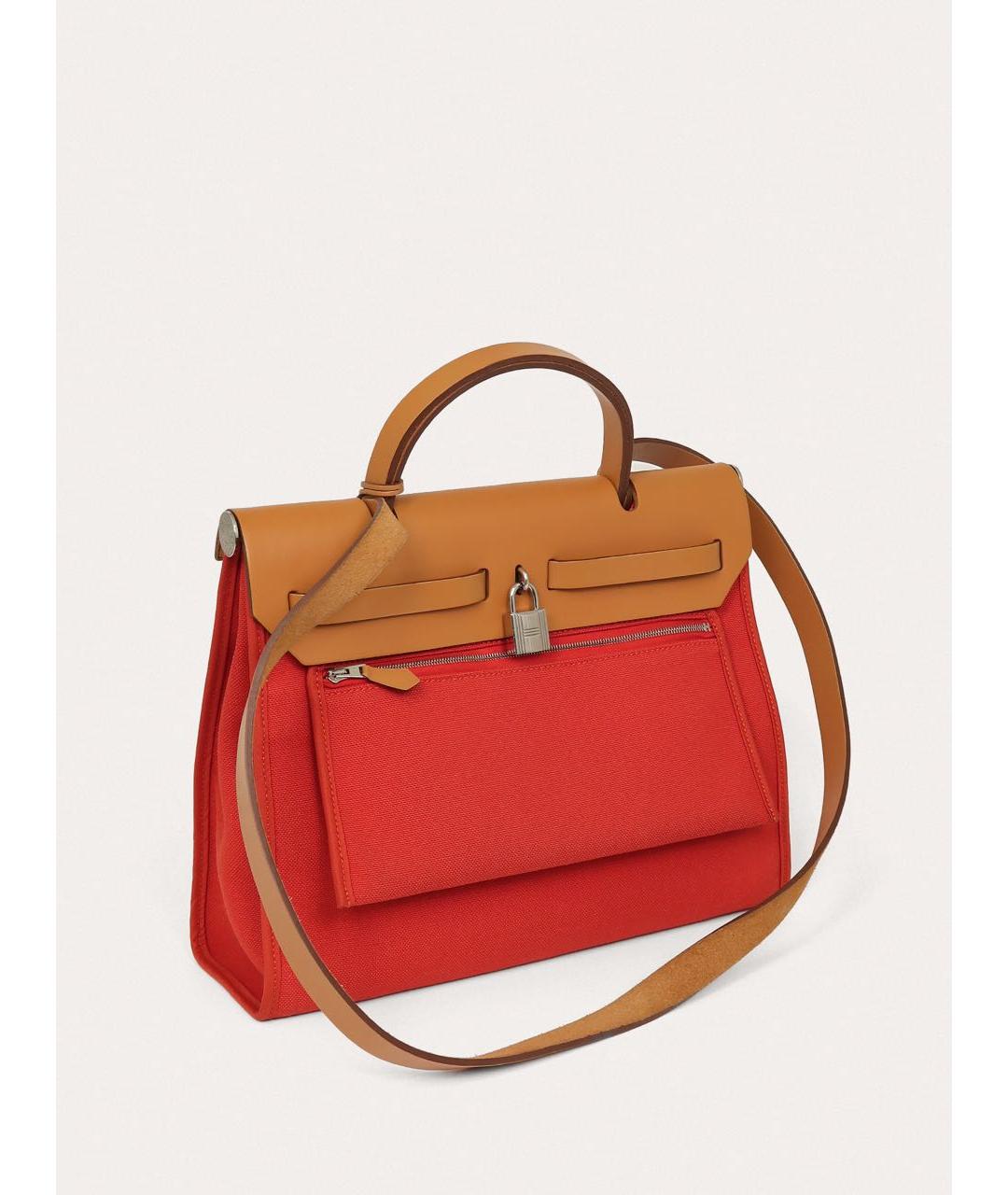 HERMES Красная кожаная сумка через плечо, фото 5