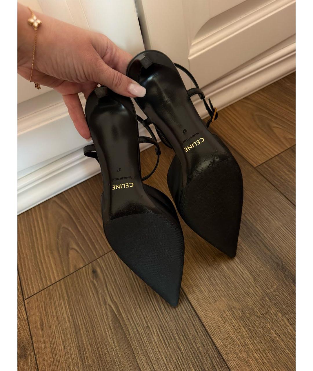 CELINE Черные кожаные туфли, фото 3