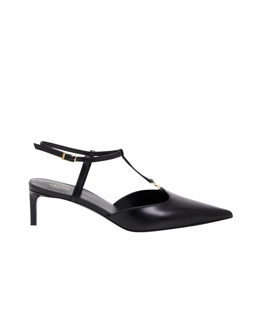 CELINE Черные кожаные туфли, фото 1