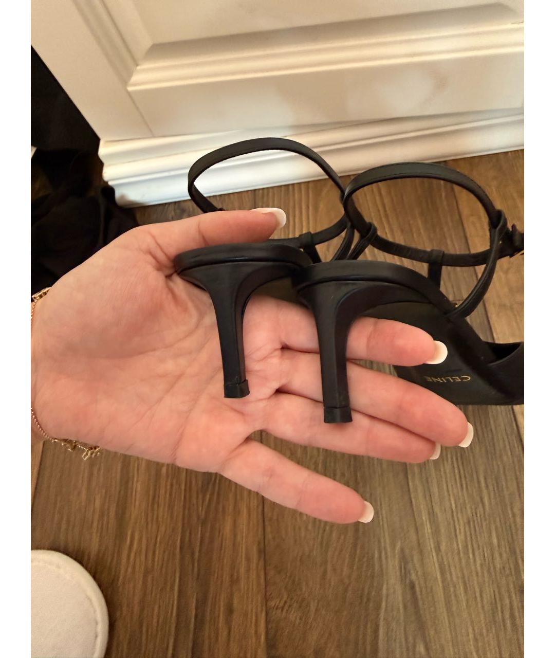 CELINE Черные кожаные туфли, фото 4