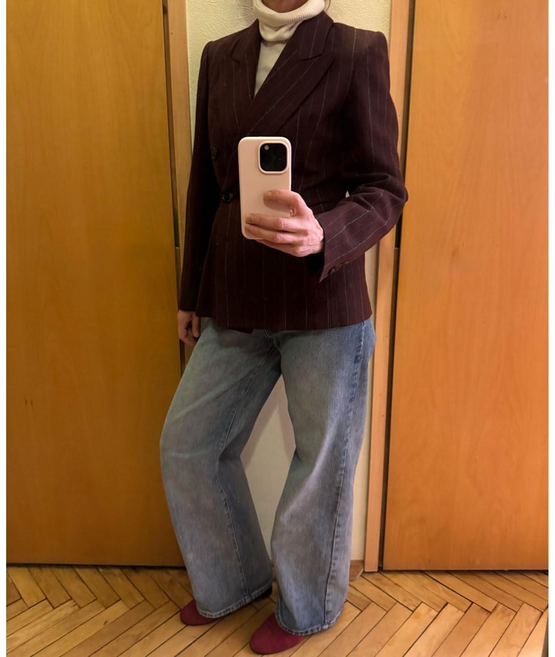 ISABEL MARANT Бордовый шерстяной жакет/пиджак, фото 3