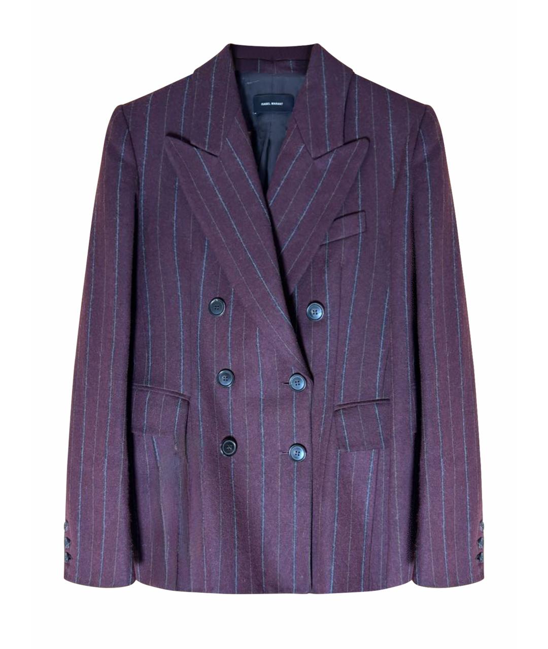 ISABEL MARANT Бордовый шерстяной жакет/пиджак, фото 1