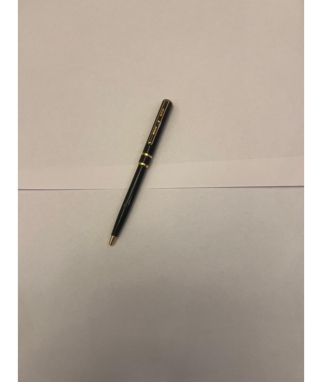 ROLEX Черная пластиковая шариковая ручка, фото 5