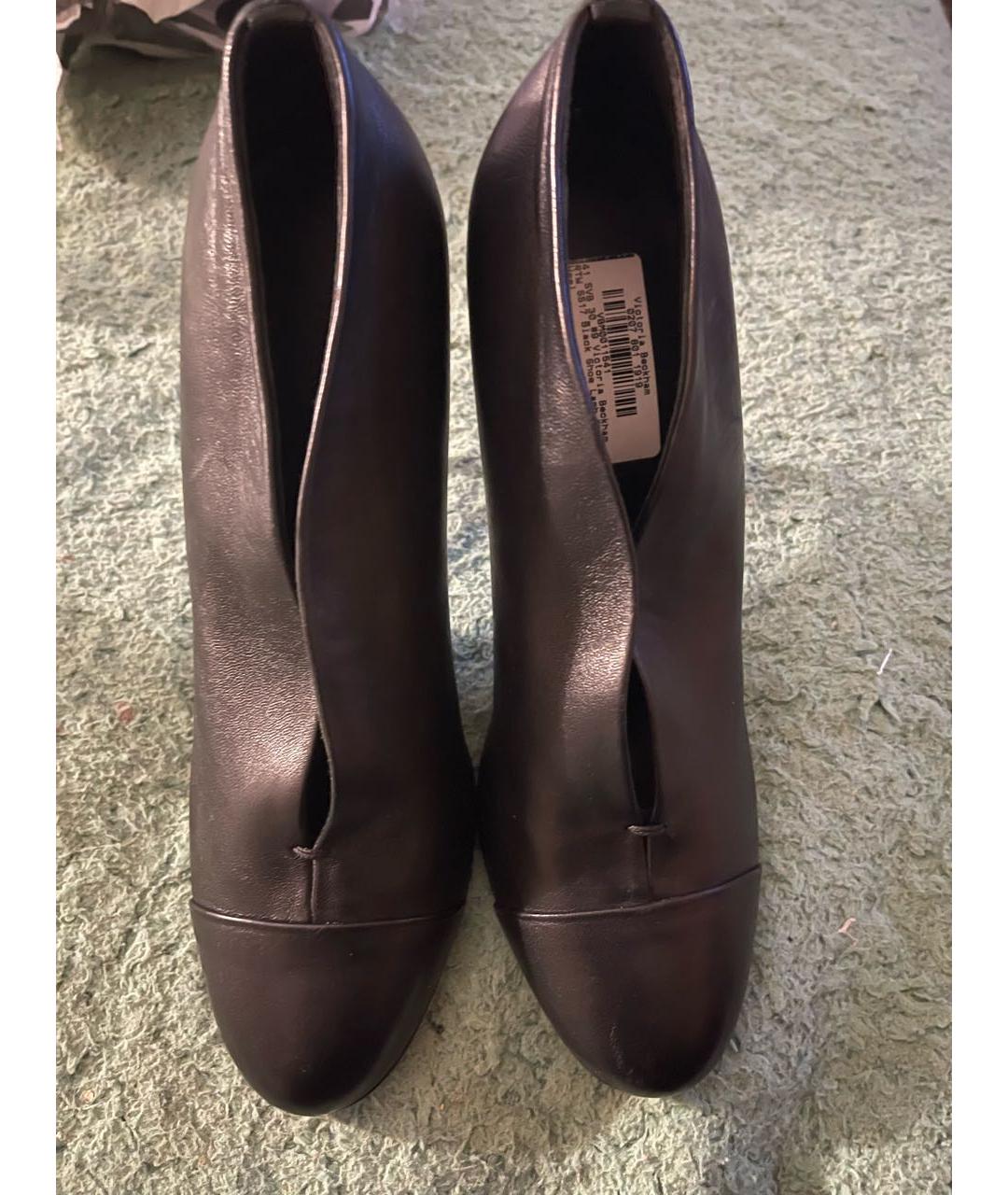 VICTORIA BECKHAM Черные кожаные туфли, фото 2