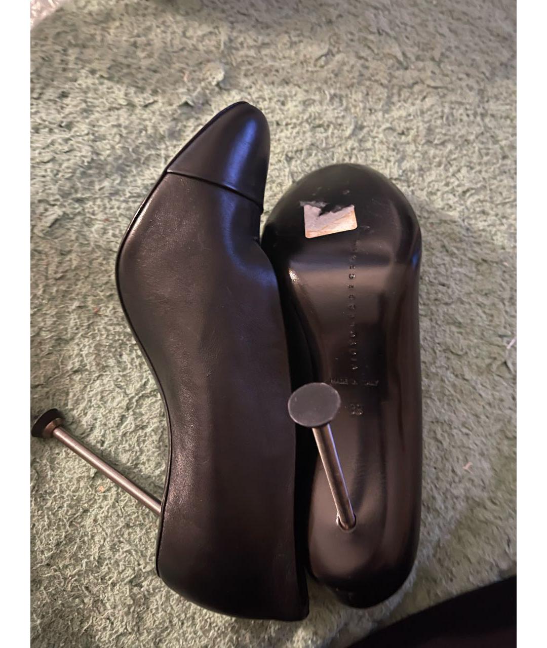 VICTORIA BECKHAM Черные кожаные туфли, фото 6