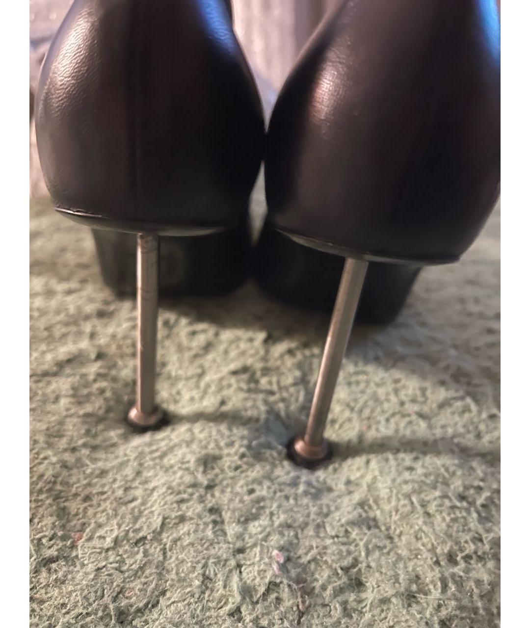 VICTORIA BECKHAM Черные кожаные туфли, фото 3