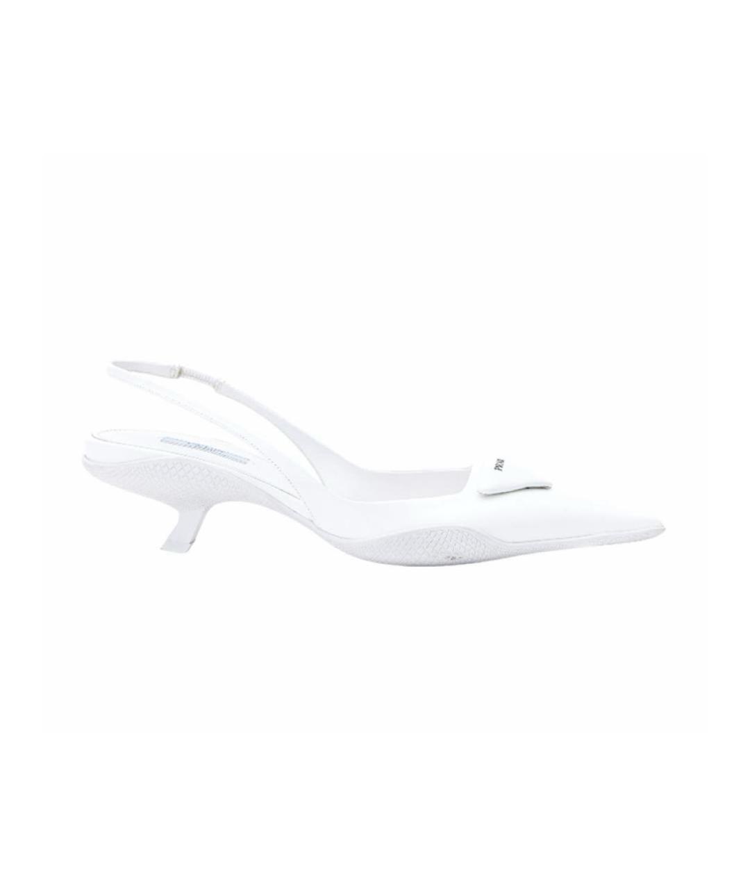 PRADA Белые кожаные туфли, фото 5