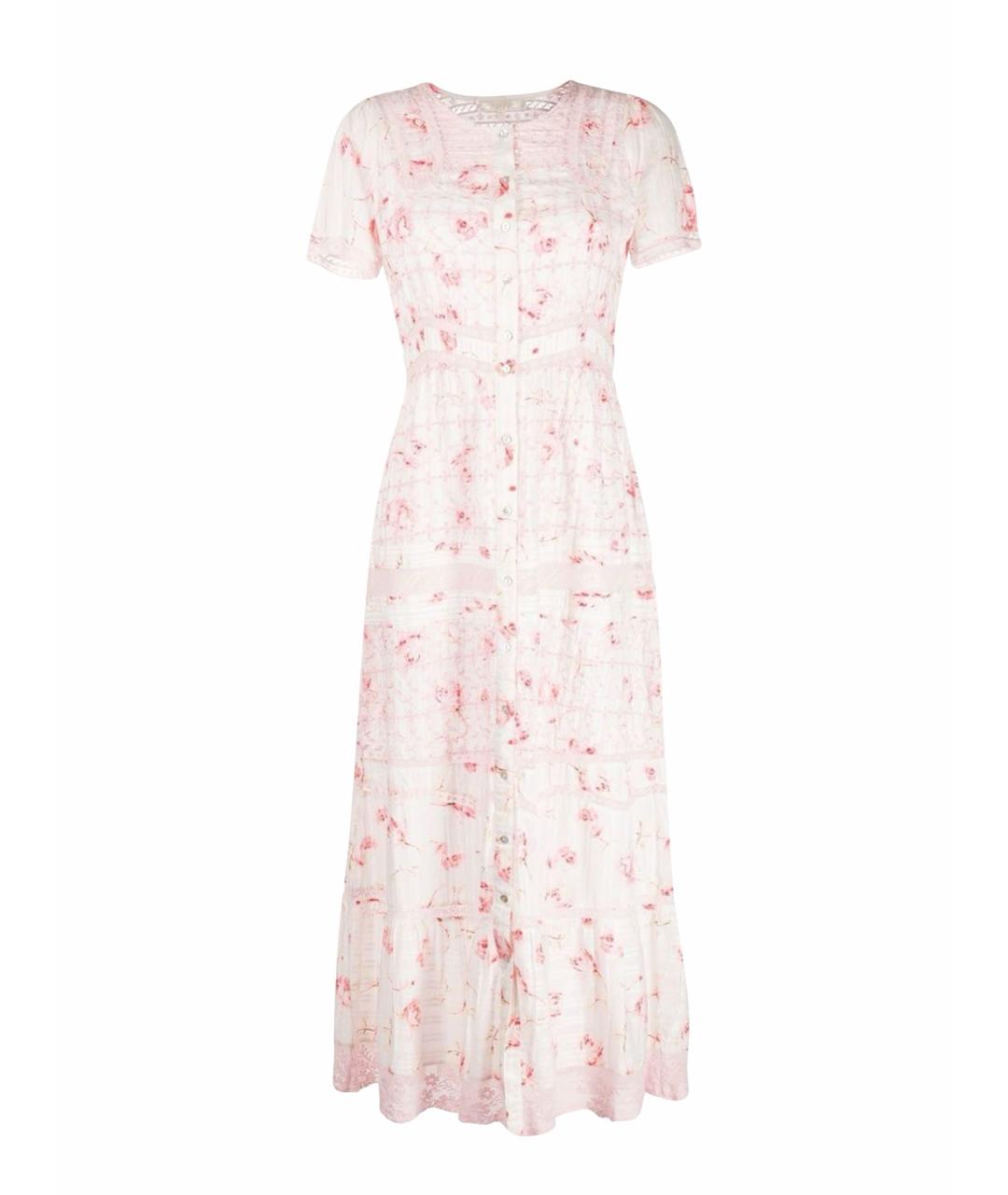 FOR LOVE AND LEMONS Розовое хлопковое повседневное платье, фото 1