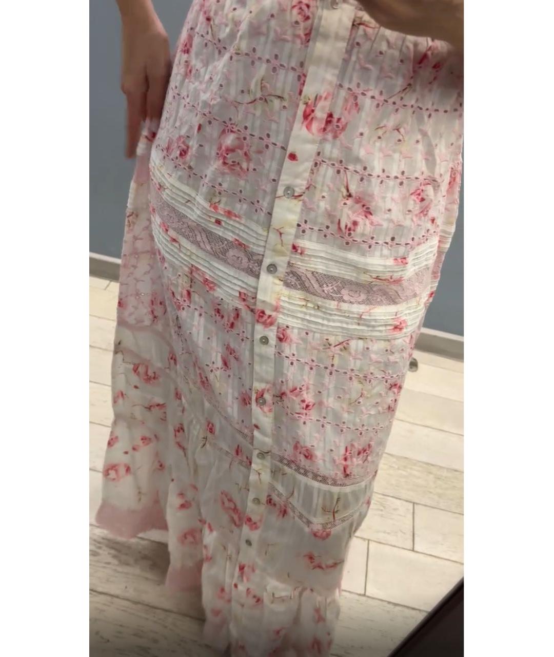 FOR LOVE AND LEMONS Розовое хлопковое повседневное платье, фото 7