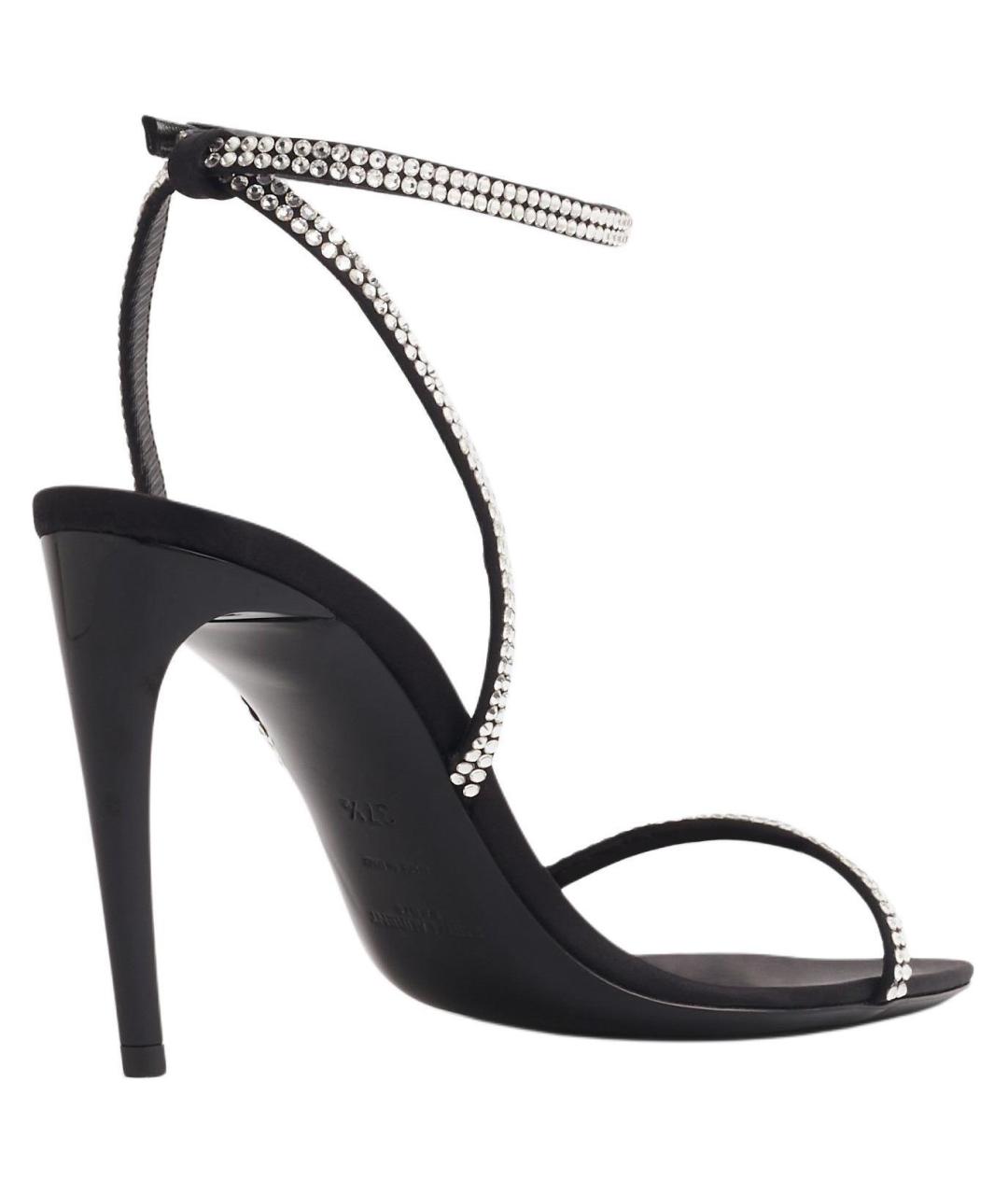 SAINT LAURENT Черные босоножки, фото 4