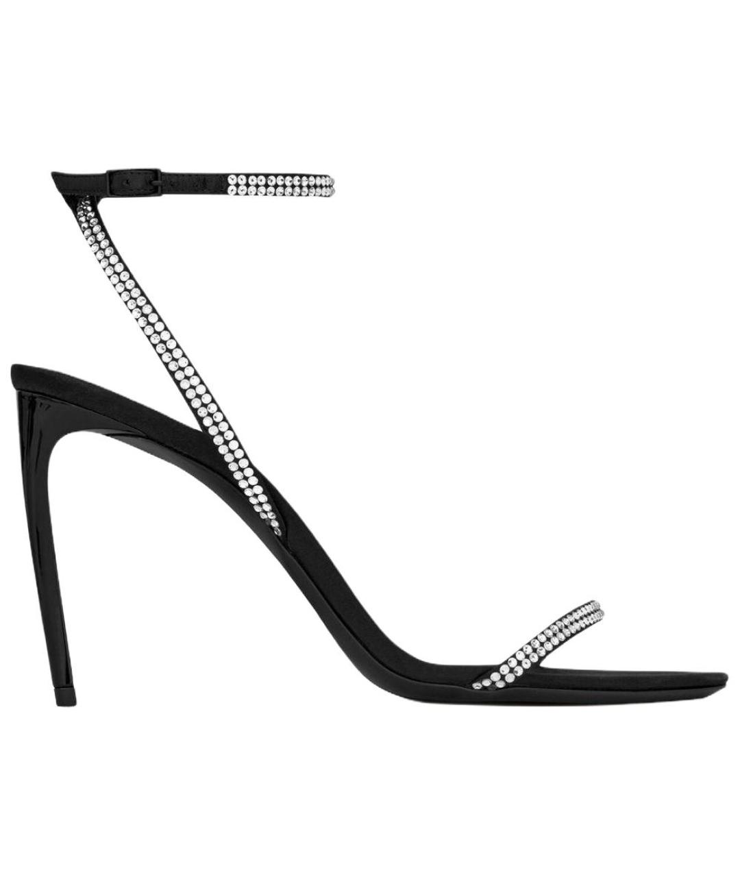 SAINT LAURENT Черные босоножки, фото 1