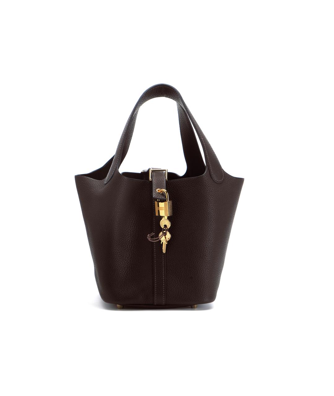 HERMES Коричневая кожаная сумка через плечо, фото 2