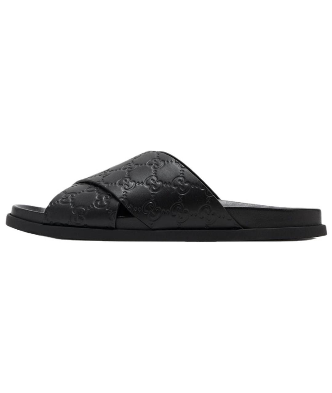 GUCCI Черные шлепанцы, фото 2