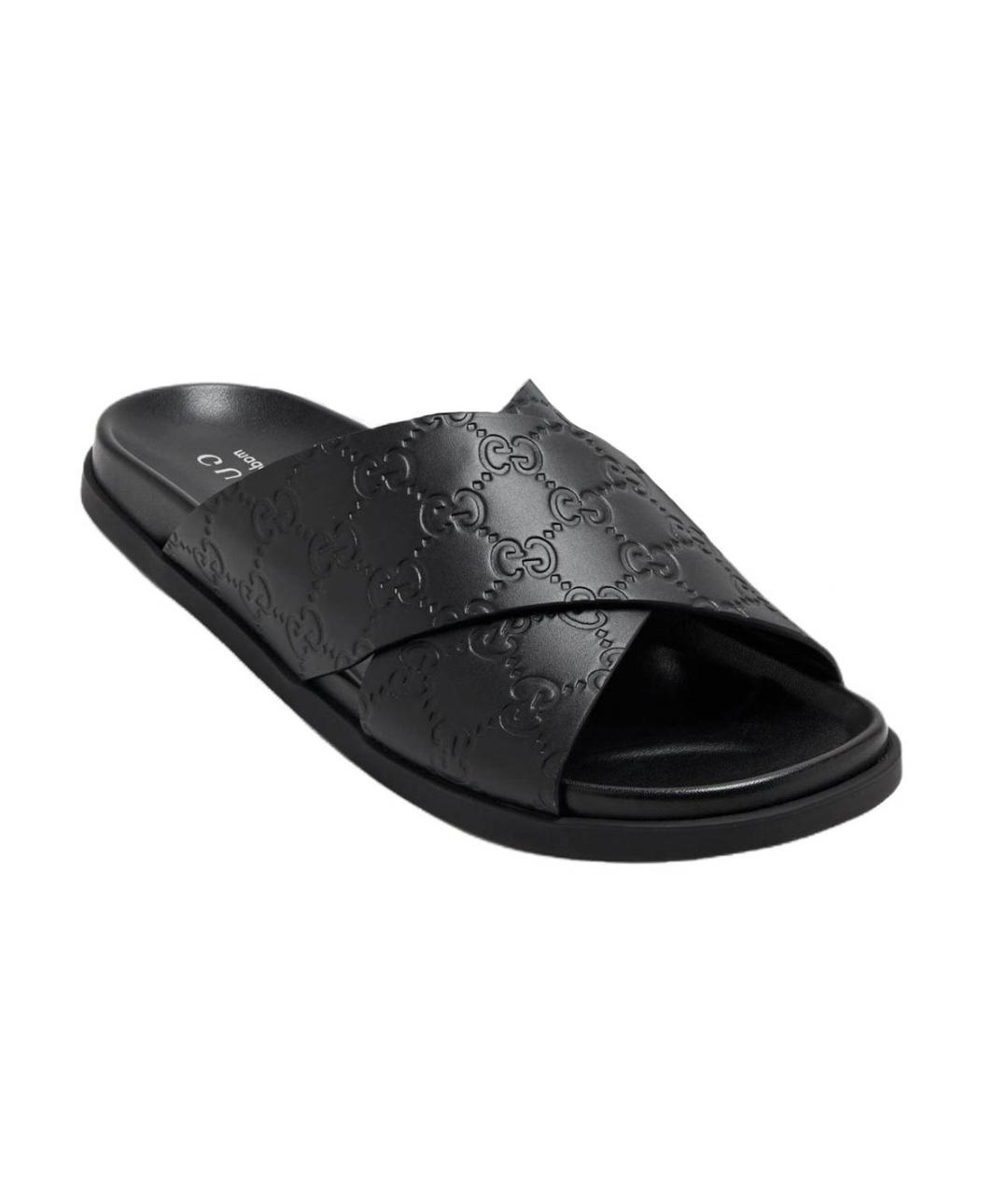 GUCCI Черные шлепанцы, фото 3