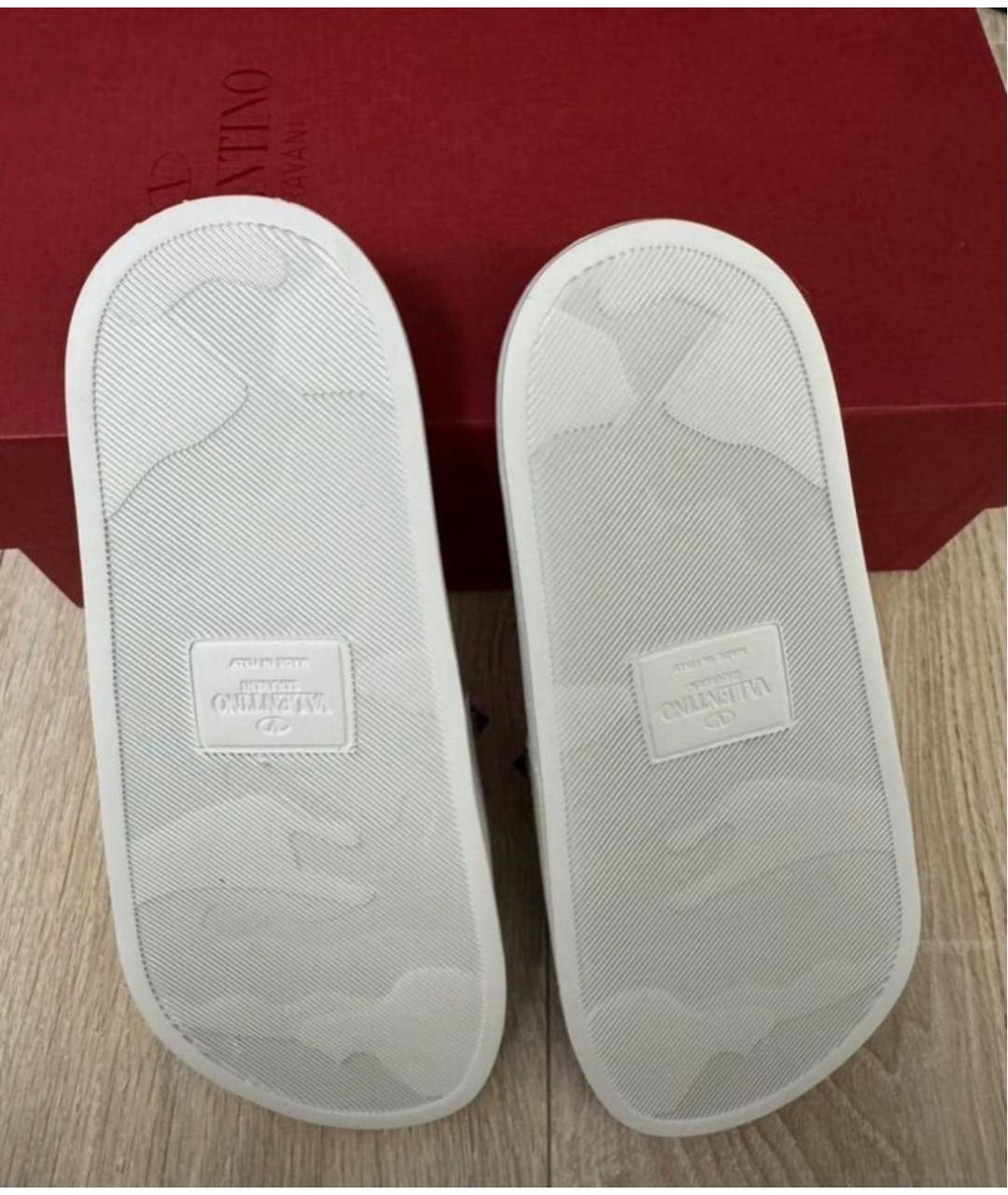 VALENTINO Белые резиновые шлепанцы, фото 4