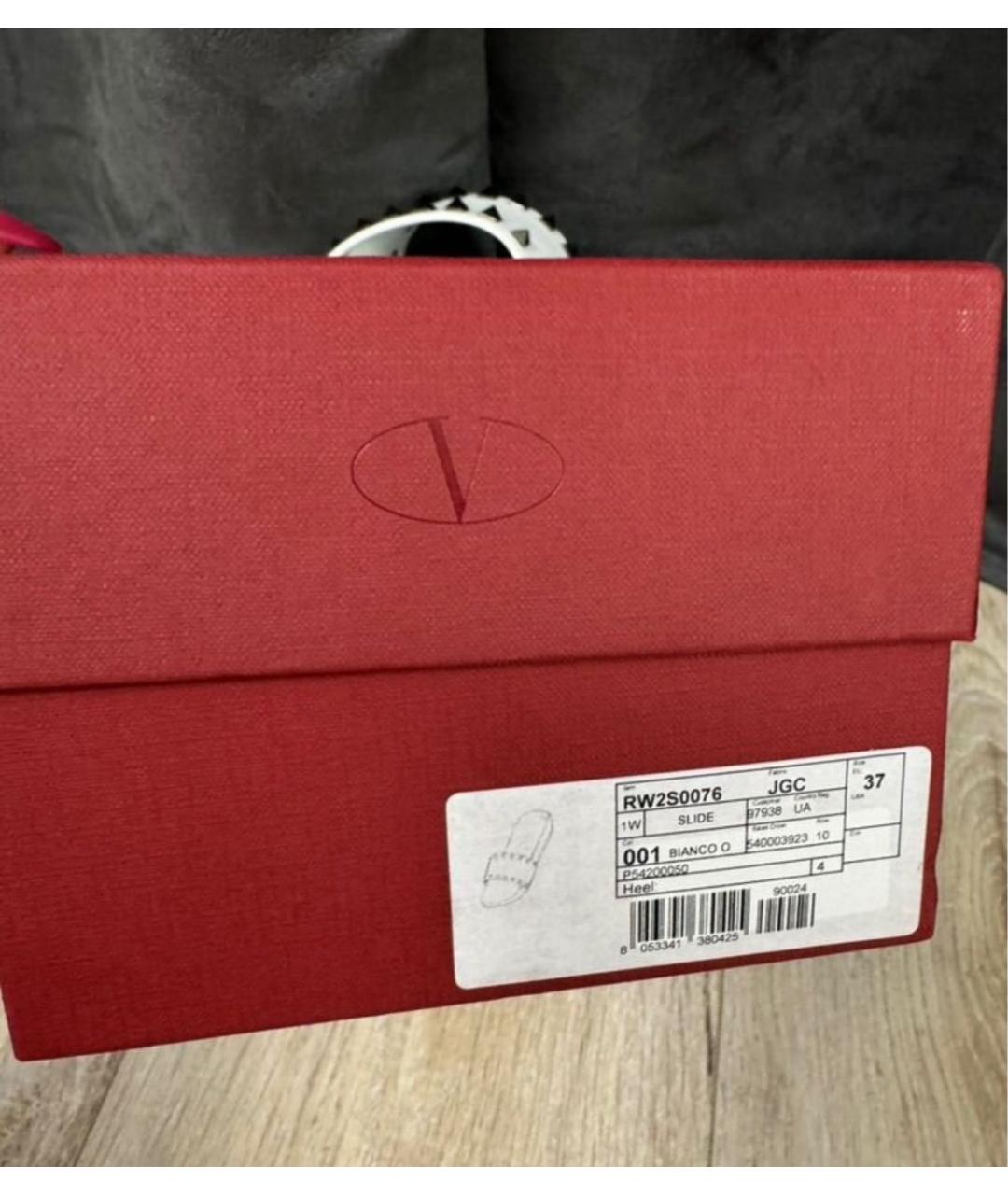 VALENTINO Белые резиновые шлепанцы, фото 2