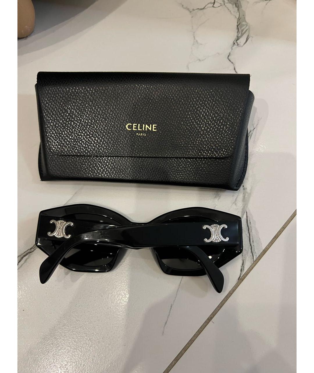 CELINE Черные пластиковые солнцезащитные очки, фото 2