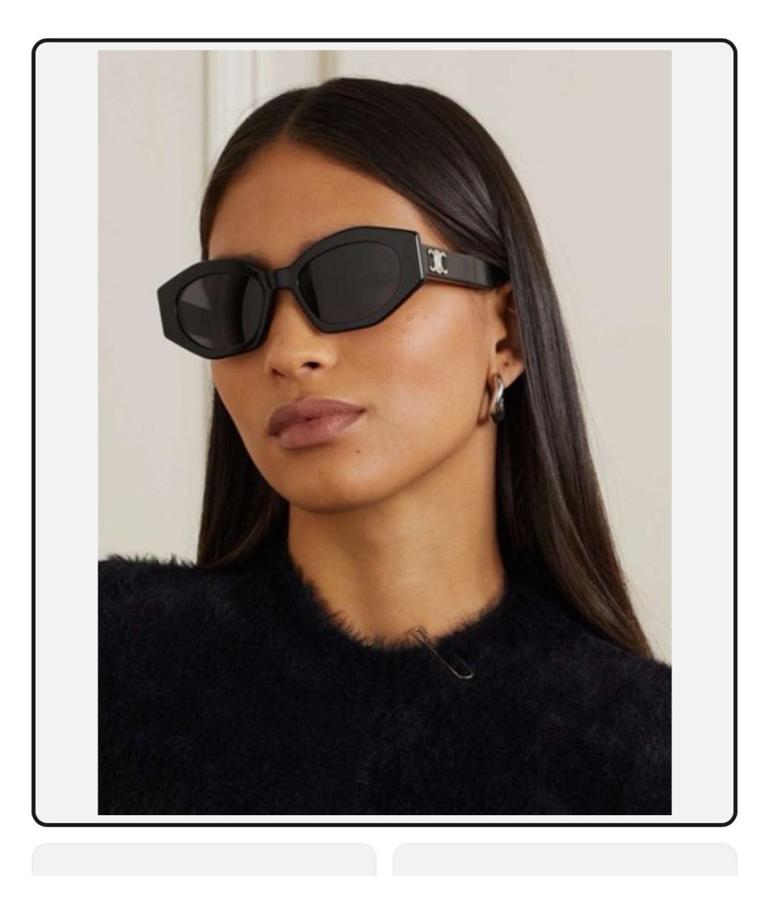 CELINE Черные пластиковые солнцезащитные очки, фото 5